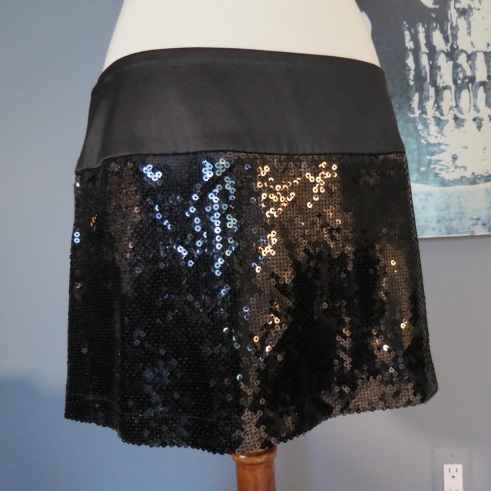 Forever 21 Black Sequin Mini Skirt
